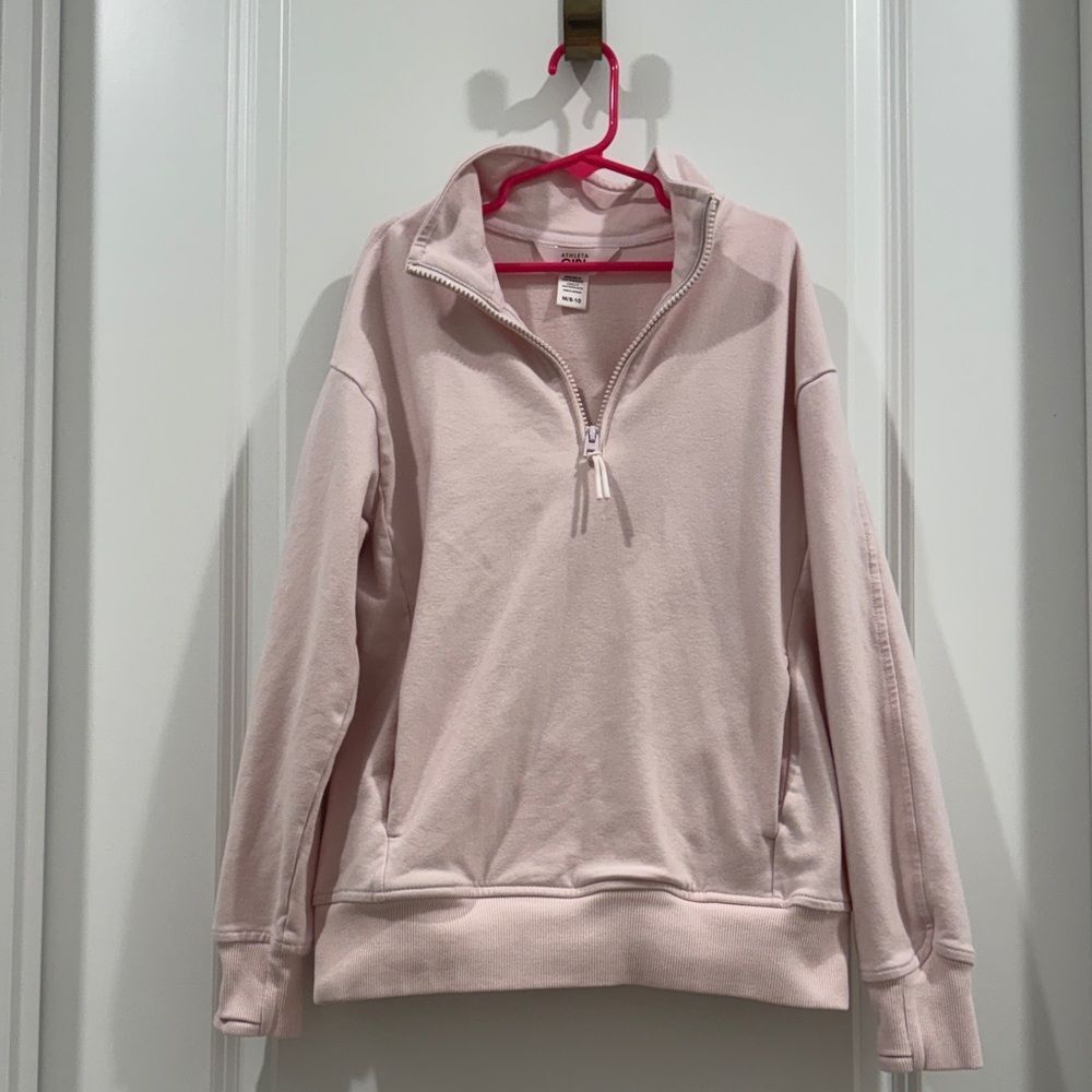 Athleta Blush Pink Half-Zip Hoodie